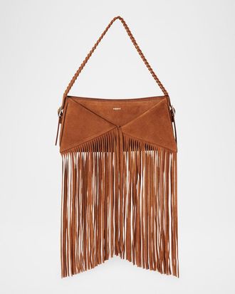 Coperni Belt Fringe Suede Shoulder Bag