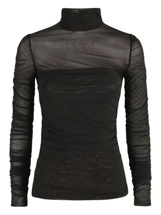 Federica Tosi high-neck T-shirt - Brown