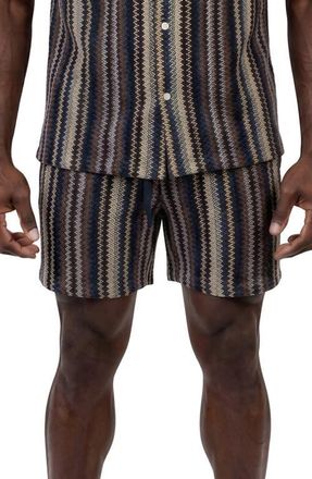 Maceoo Knit Drawstring Shorts in Brown at Nordstrom, Size 38