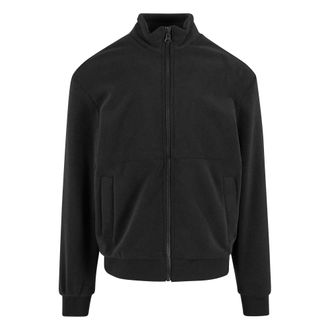 Urban Classics Heren Polar Fleece jas met kleurblok (Zwart)