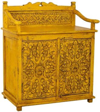 Wanderlust Deco Wanderlust Deco - Aparador De Madera Amarillo 70x42x85 Cm