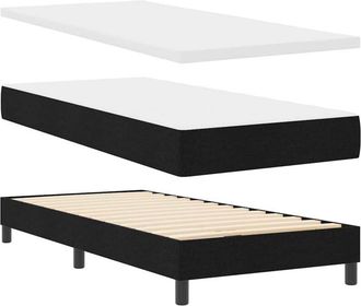 vidaXL Vidaxl - Cama Box Spring Con Colch&oacute;n Con Colch&oacute;n Negro 100 X 200 Cm