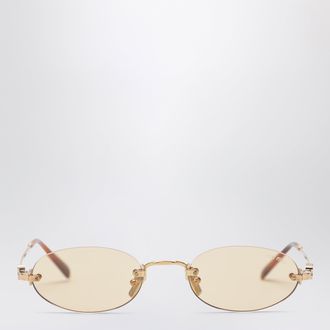 Miu Miu Logo sunglasses in gold/pink