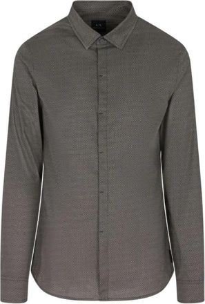 A|X Armani Exchange Overhemden Beige - Heren - Casual Overhemden - Beige - XL - Katoen - Overhemden