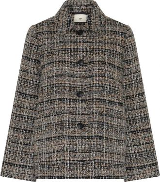 Julie Fagerholt - Heartmade Tweed Jassen - Dames - Blazers - Zwart - L - Tweed - Jassen