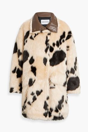 Stand Studio Doona printed faux fur coat - Neutral - FR 38