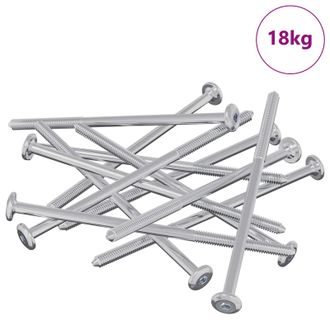 vidaXL Tornillo 800 Pcs Plateado M6 X 120 Mm Acero Vidaxl