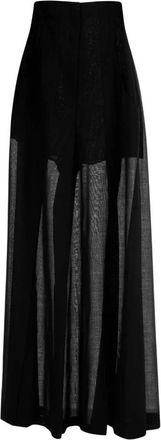 Philosophy di Lorenzo Serafini Broeken, Dames, Zwart, S, Wol, Wollen broek met wijde pijpen