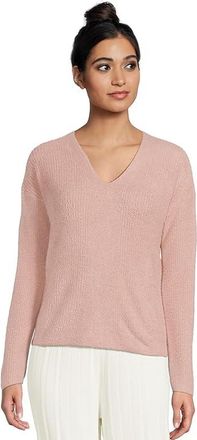 Barefoot Dreams Pullover With Back Tie Womens Sweater Teaberry : MD (US 10-12), Nylon/Rayon