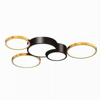 Trade Shop Trade Shop - Copy Of Plafoniera Led 32 W Rettangolare Oro Design Moderno Lampadario A Soffitto 50224