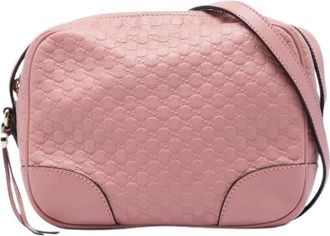 Gucci Pre-owned Crossbody Bag - Dames - Vintage Schoudertas - Roze - ONE Size - Leer - Vintage