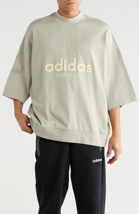 adidas x Fear of God Athletics Three-Quarter Sleeve Graphic T-Shirt in Sesame at Nordstrom Rack, Size X-Large R