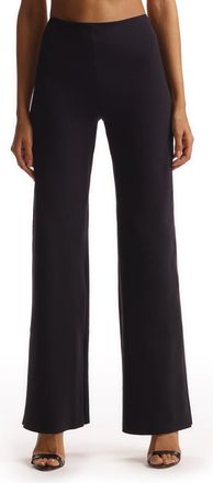Commando Wide Leg Neoprene Leggings in Black at Nordstrom, Size X-Large