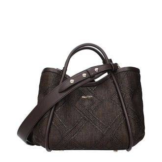 Max Mara Brown Raffia Womens Handbag