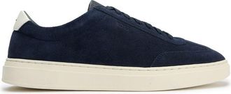 HUGO BOSS Mens Kieran Tenn Suede Trainers - Blue - Size UK 11