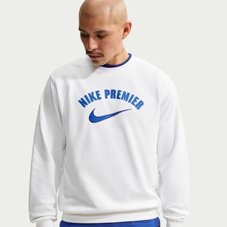 Nike Mens Premier Dri-FIT Soccer Fleece Crew in White | IR0600-100