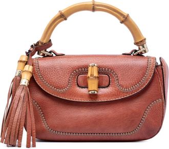 Gucci Pre-owned Gucci Medium Leather New Bamboo Satchel Ladies WU5N9KVIKT1NARE7