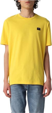 Paul & Shark T-Shirt - Heren - T-shirts - Geel - L - Katoen - Tops