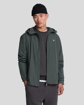 Lyle & Scott Zip Through Hooded Jacket in Gunmetal at Nordstrom, Size Xx-Large