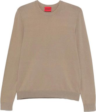 HUGO BOSS Maglione in maglia fine - Verde