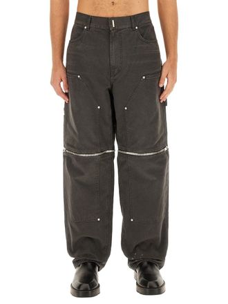 Givenchy Zip-Detail Cotton Jeans - Black