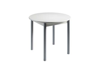 Pondecor Interiorismo Mesa redonda extensible en blanco. 90/120 &times; 90 &times; 75,5 cm