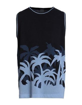 8 by YOOX MULTICOLOR COTTON JACQUARD SLEEVELESS SWEATER