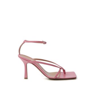 Bottega Veneta Roze Leren Sandalen
