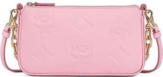 MCM Aren Chain Crossbody in Maxi Monogram Leather in Lotus Pink at Nordstrom