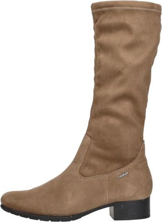 Rieker Lange Laarzen - Dames - Hoge Laarzen - Beige - 39 EU - Su&egrave;de - Schoenen