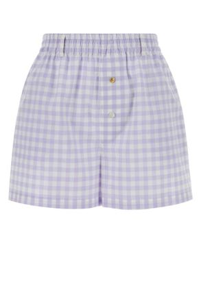 Moschino Purple Gingham Shorts