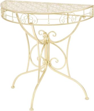 vidaXL Vidaxl - Mesa Auxiliar Vintage Metal Semicircular 72x36x74 Cm Dorado
