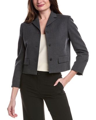 Theory Cropped Wool-Blend Jacket