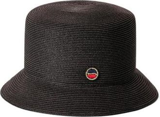 Busnel Tina papieren strooien emmerhoed - Dames - Hoeden - Zwart - L - Leer - Accessoires