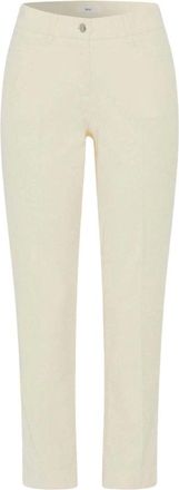 Brax Brax, Broeken, Dames, Groen, S, Leer, Slim-fit Broeken