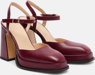 Souliers Martinez Pumps slingback Malasana 95 in pelle