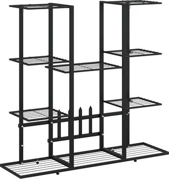 vidaXL Soporte Para Flores De Hierro Negro 94,5x25x89 Cm Vidaxl