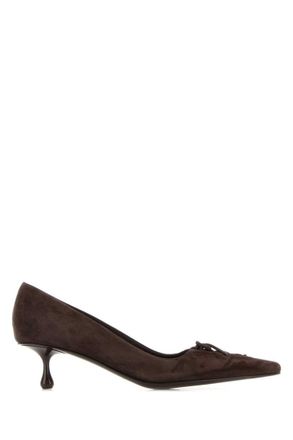 Jimmy Choo London Dark Brown Slip On Pumps
