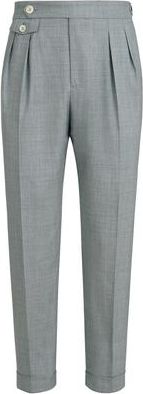 Brunello Cucinelli Trousers with double pleats and tabs in Grey at Nordstrom, Size 48 It
