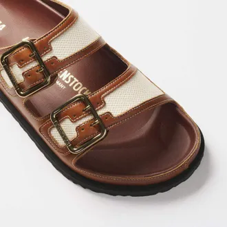 Birkenstock Canvas Two-Strap Sandal - Brown