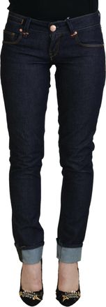 Acht Womens Skinny Jeans - Dark Blue Cotton - Size 26 (Waist)