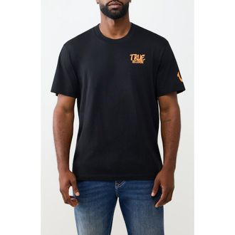 True Religion Sketchbook Graphic T-Shirt in Jet Black at Nordstrom Rack, Size Medium