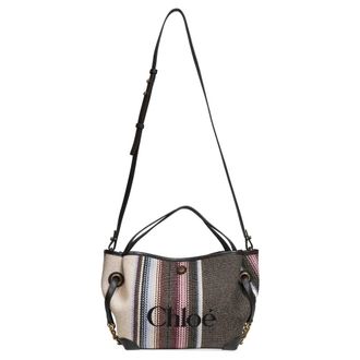 Chlo&eacute; Stripy Jacquard Tote - Dames - Tassen - Veelkleurig - Maat: ONE Size Katoen