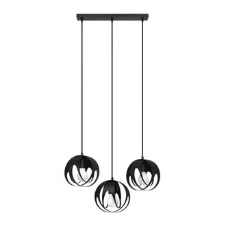 GreenIce Greenice - Sollux Lighting Tulos L&aacute;mpara De Techo Colgante Bar, Negro, 3x E27