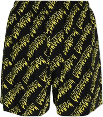 Balenciaga Casual Shorts, male, Black, Size: XL Monogram Shorts
