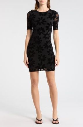 Desigual Floral Knit Minidress in Black at Nordstrom Rack, Size Small