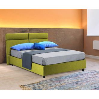 Dmora Cama Doble Annus, Colch&oacute;n Incluido, Hecho En Italia, Verde