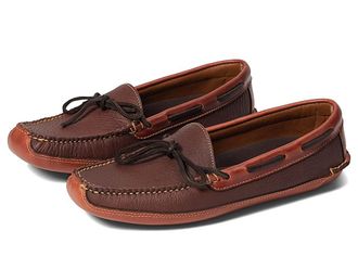 L.L.Bean Bison Double Sole Slipper Leather Lined Mens Shoes Raisin : 8 D - Medium