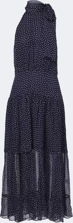 Rixo Vestido midi Abi con lunares y lazada