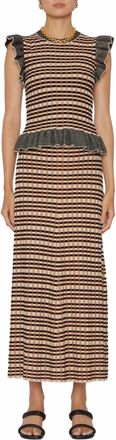 Ulla Johnson Amal Midi Skirt In Tierra Check